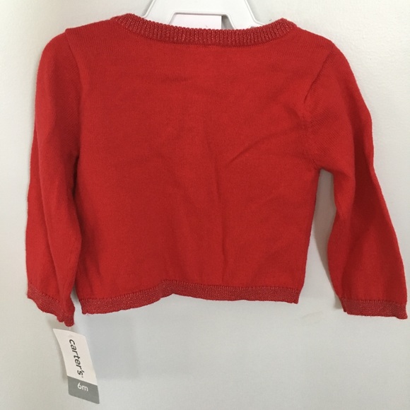 NWT Red Carter's cardigan size 6 months - Picture 2 of 2